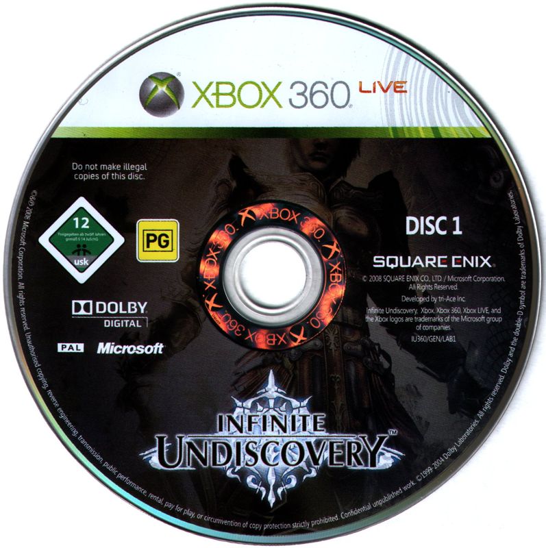 Media for Infinite Undiscovery (Xbox 360): Disc 1 of 2