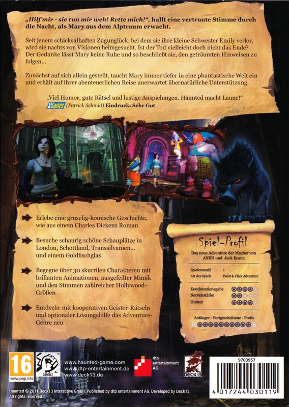 Back Cover for Haunted (Windows)