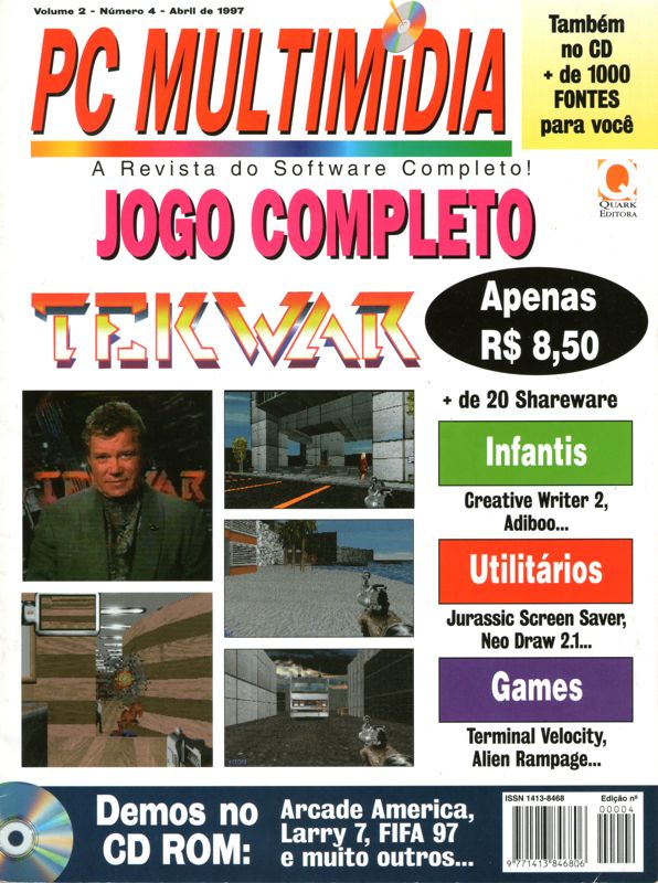 Front Cover for William Shatner's TekWar (DOS) (PC Multimídia covermount)