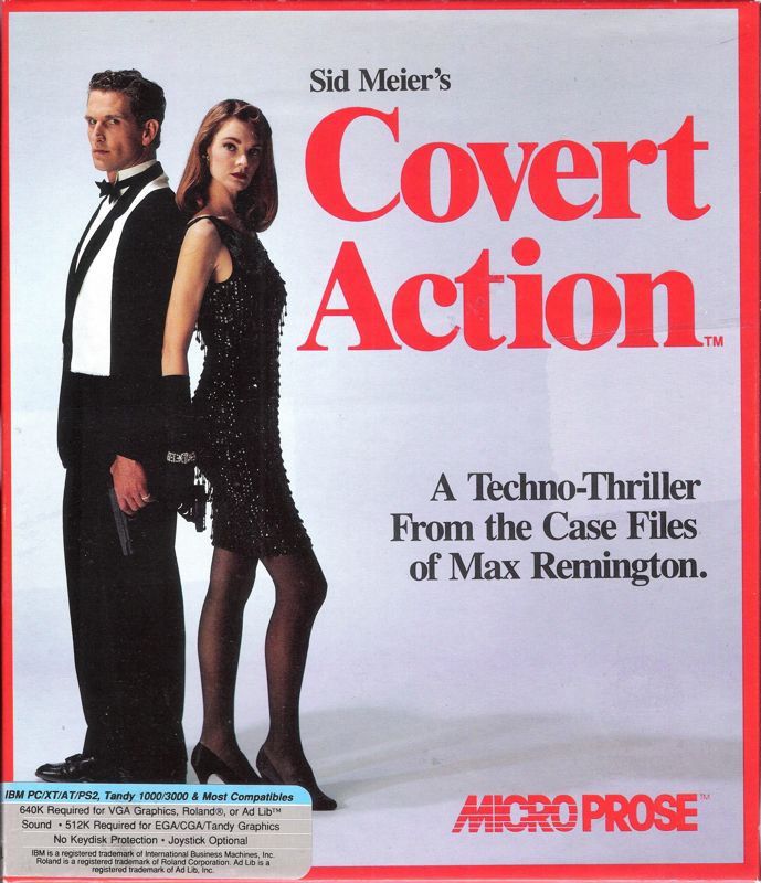 Front Cover for Sid Meier's Covert Action (DOS) (5.25" Release (1.2MB 2HD version))