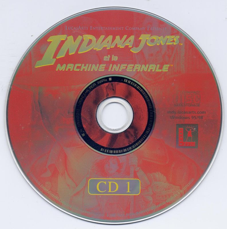 Media for Indiana Jones and the Infernal Machine (Windows) (Full French version): Disc 1