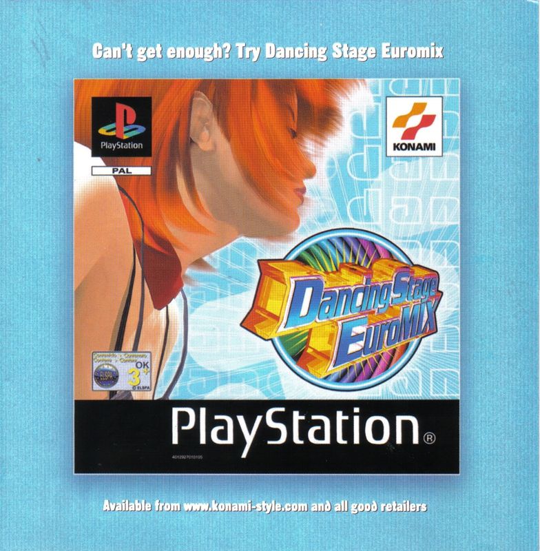 Inside Cover for Dancing Stage Party Edition (PlayStation)
