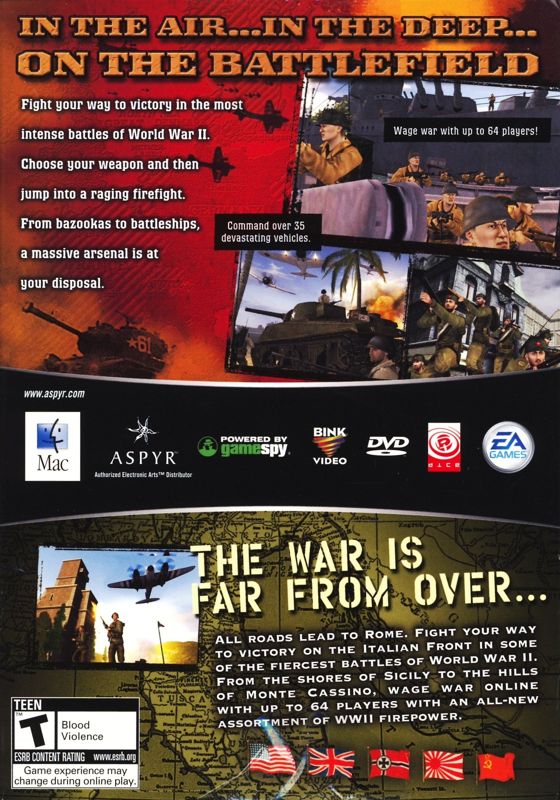 Back Cover for Battlefield 1942: Deluxe Edition (Macintosh)