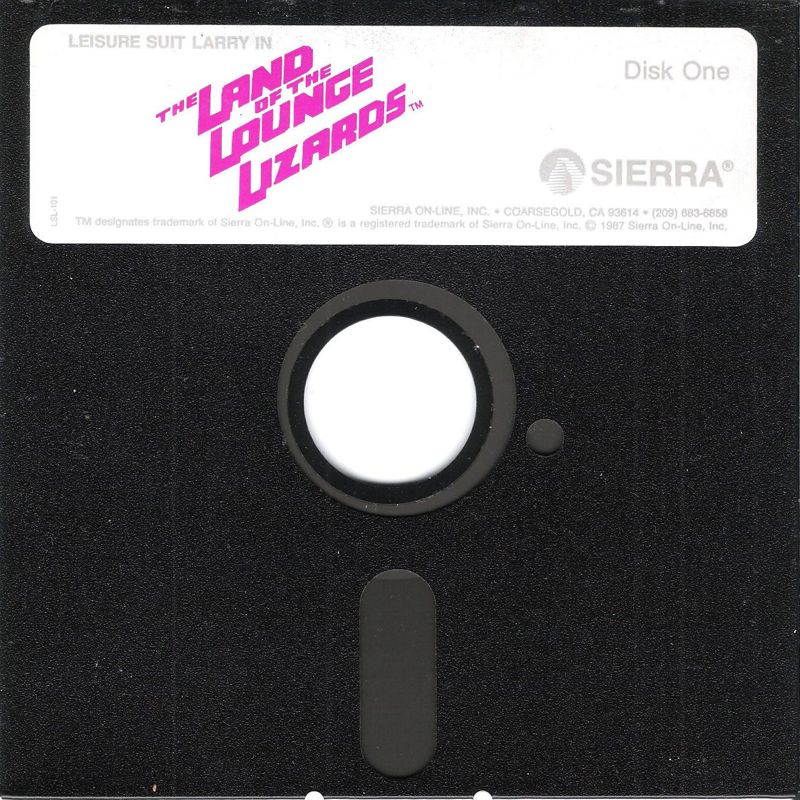 Media for Leisure Suit Larry in the Land of the Lounge Lizards (DOS) (Dual Media Release (alternate disk labels)): 5.25" Disk (1/2)