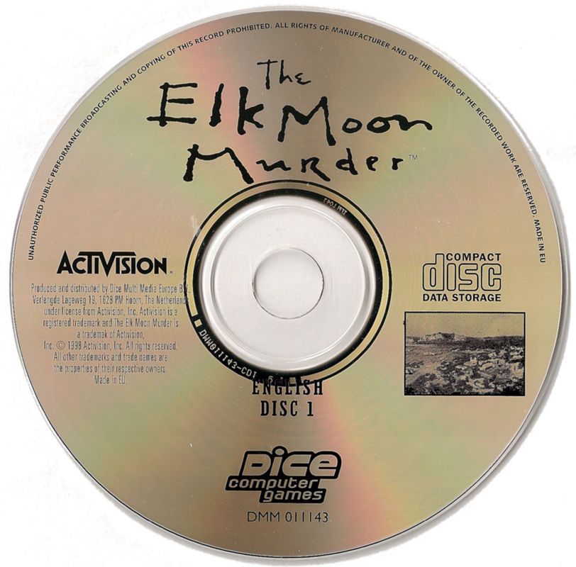 Media for Santa Fe Mysteries: The Elk Moon Murder (DOS and Windows) (Dice Computer Games release): Disc 1