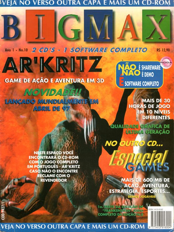 Front Cover for Ar'Kritz the Intruder (DOS) (BIGMAX N°10 Covermount)