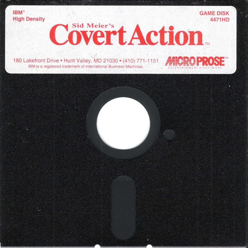 Media for Sid Meier's Covert Action (DOS) (5.25" Release (1.2MB 2HD version))