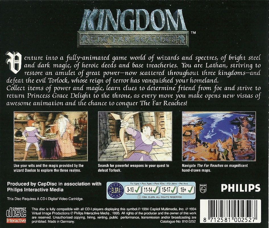 Back Cover for Kingdom: The Far Reaches (CD-i)