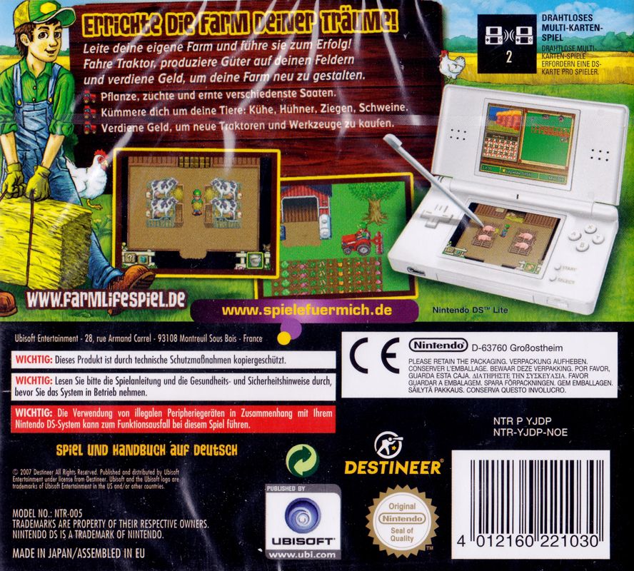 Back Cover for John Deere: Harvest in the Heartland (Nintendo DS) (Re-release)