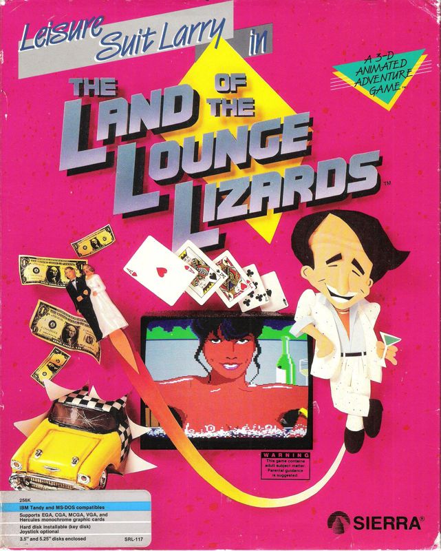Front Cover for Leisure Suit Larry in the Land of the Lounge Lizards (DOS) (Dual Media Release (alternate disk labels))