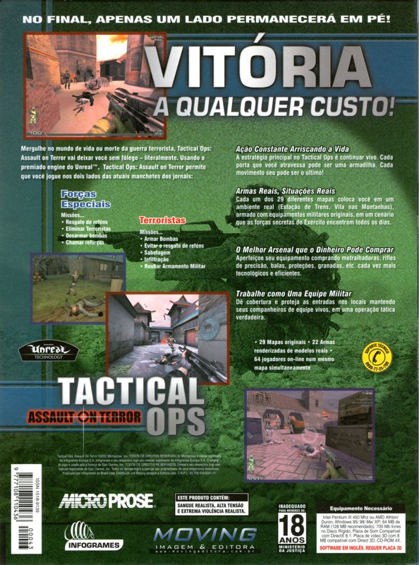 Back Cover for Tactical Ops: Assault on Terror (Windows) (Fullgames covermount)