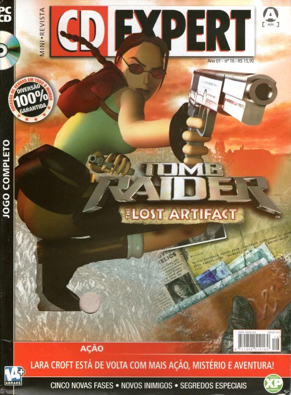 Front Cover for Tomb Raider: The Lost Artifact (Windows) (CD Expert Mini year 1 - number 16 covermount)