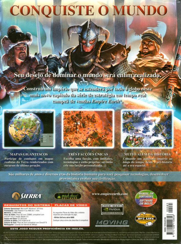 Back Cover for Empire Earth III (Windows) (Fullgames #85 covermount)