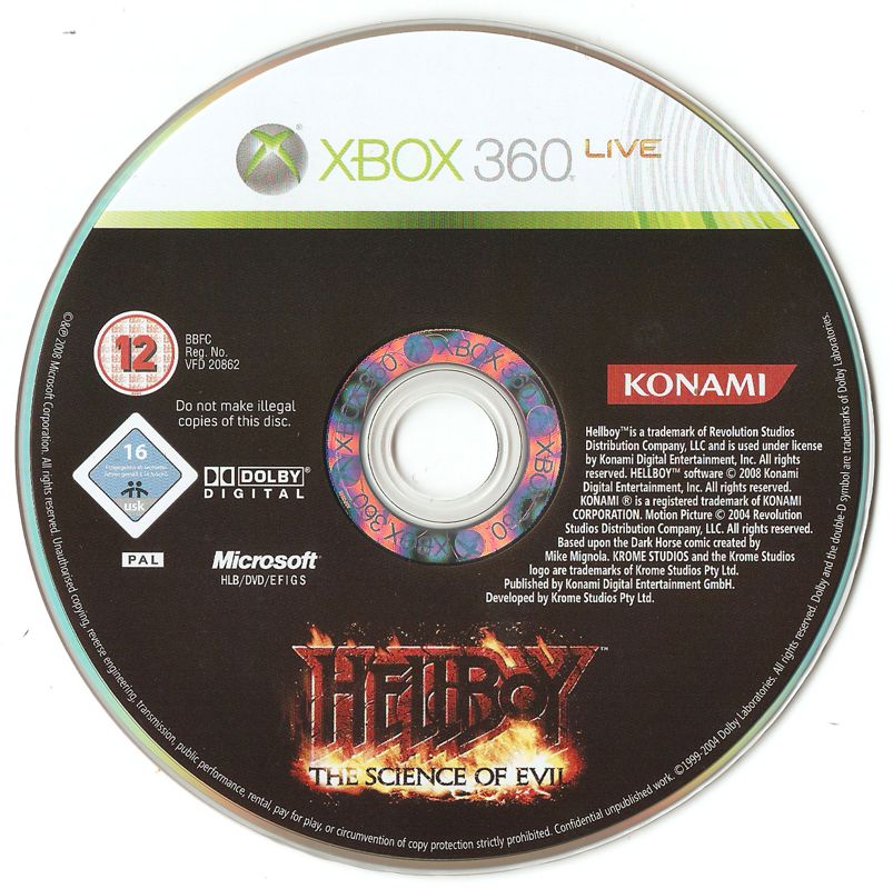 Media for Hellboy: The Science of Evil (Xbox 360)