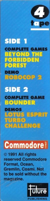 Back Cover for Commodore Format Power Pack 4 (Commodore 64)