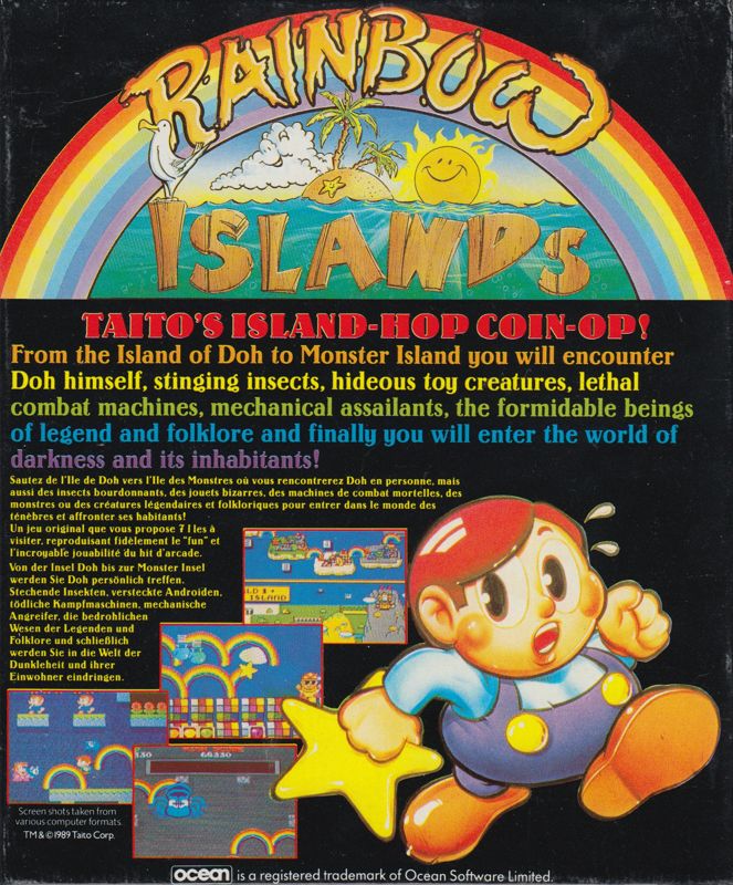 Back Cover for Rainbow Islands (Atari ST)