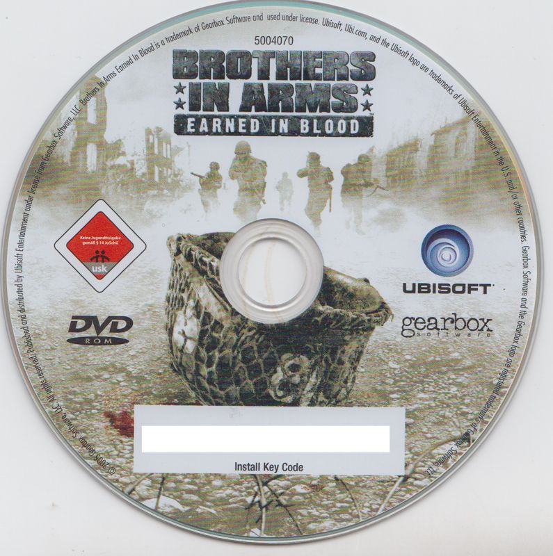 Media for Brothers in Arms: Earned in Blood (Windows) (DVD-ROM release): Serial deleted