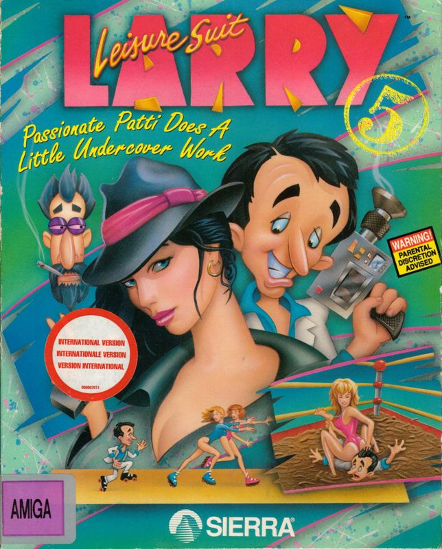 Front Cover for Leisure Suit Larry 5: Passionate Patti Does a Little Undercover Work (Amiga)