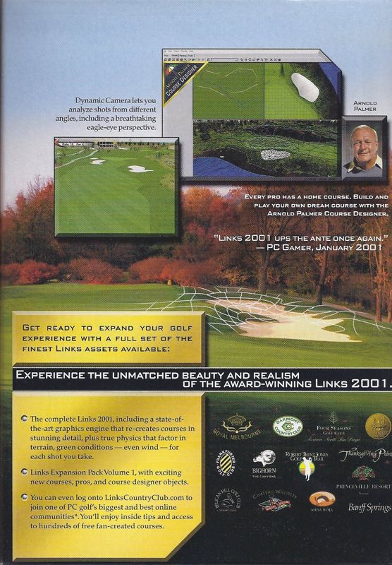 Inside Cover for Links: Championship Edition (Windows): Right