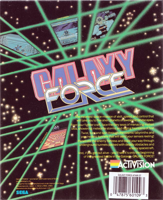 Back Cover for Galaxy Force II (Atari ST)