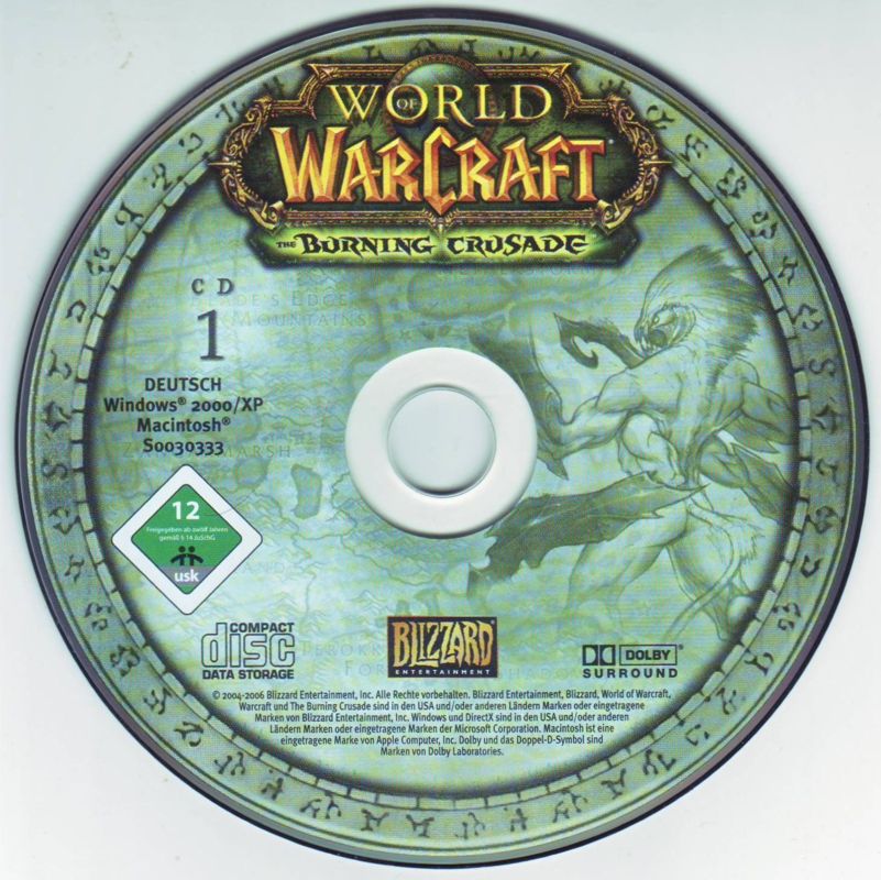 Media for World of WarCraft: The Burning Crusade (Macintosh and Windows) (CD release): Disc 1