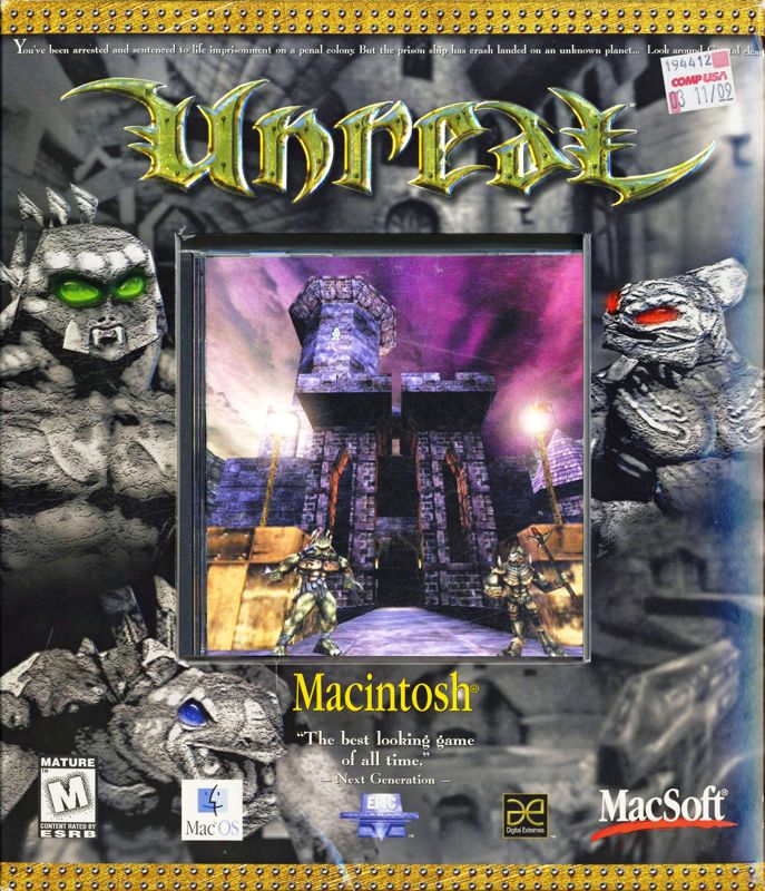 Front Cover for Unreal (Macintosh)