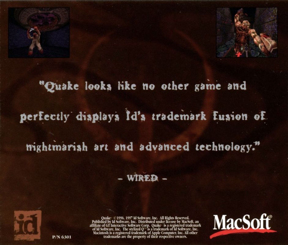 Other for Quake (Macintosh): Jewel Case - Back