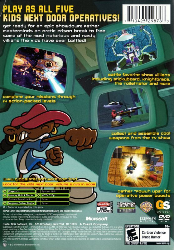 Front Cover for Codename: Kids Next Door - Operation: V.I.D.E.O.G.A.M.E. (Xbox)