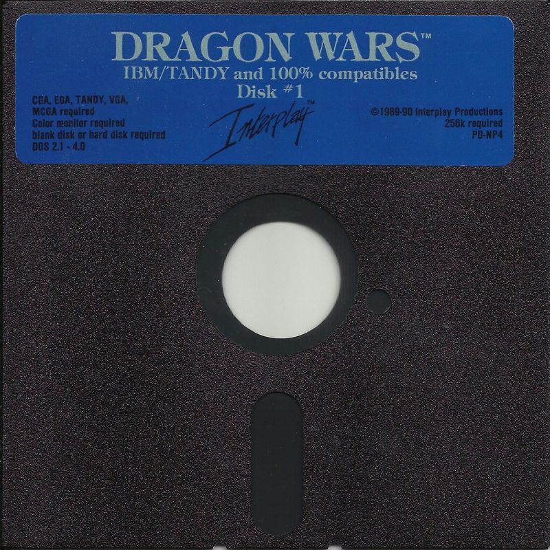 Media for Dragon Wars (DOS) (5.25" Release (2HD version 1.1))