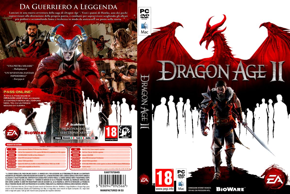 Full Cover for Dragon Age II (Macintosh and Windows)