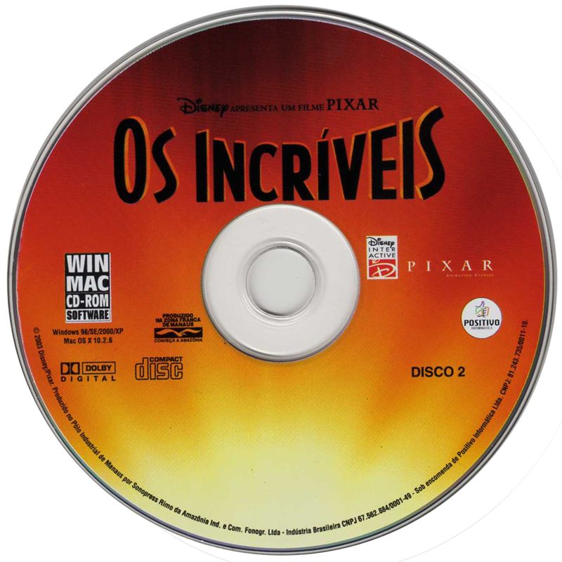 Media for The Incredibles (Macintosh and Windows) (Budget release): Disc 2/2