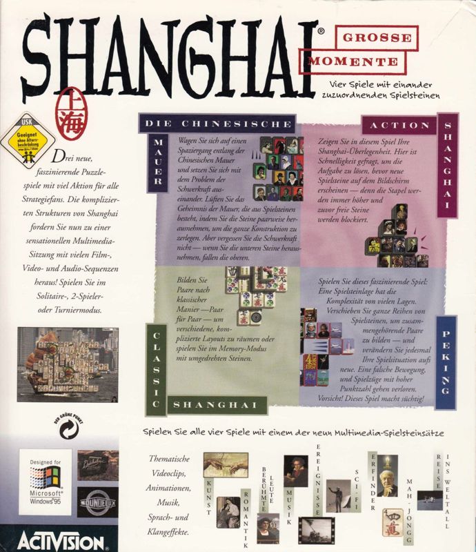 Back Cover for Shanghai: Great Moments (Windows)