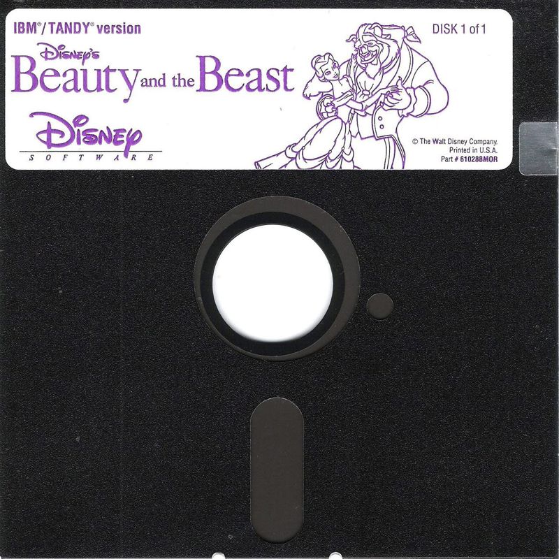 Media for Disney's Beauty and the Beast (DOS) (5.25" Release)