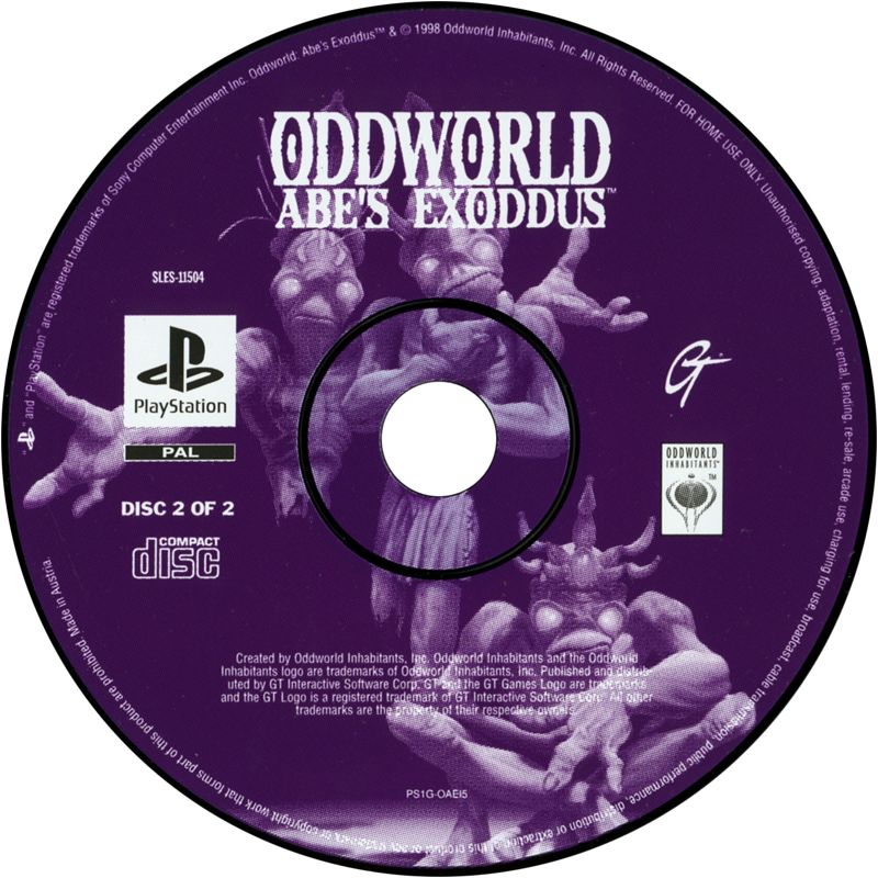 Media for Oddworld: Abe's Exoddus (PlayStation): Disc 2