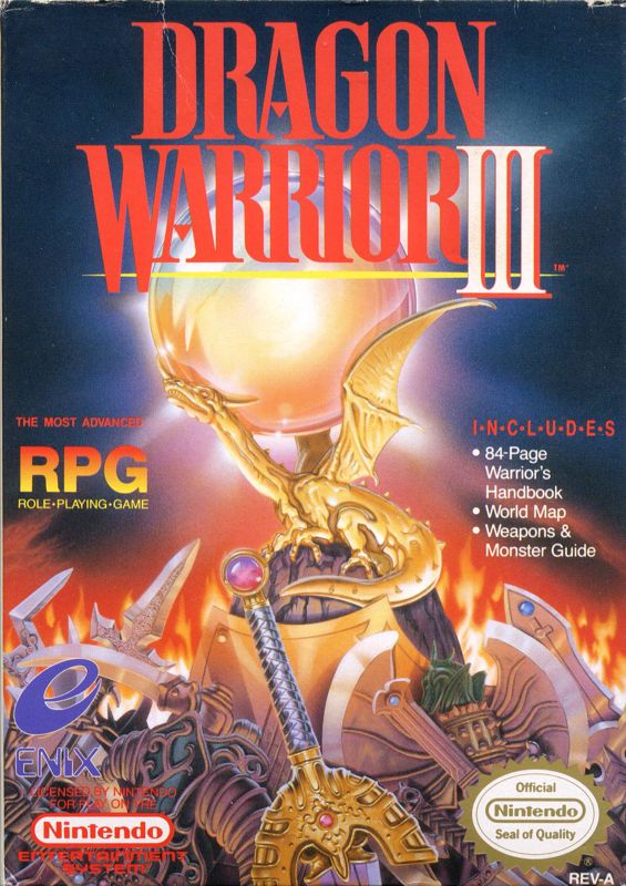 Front Cover for Dragon Warrior III (NES)