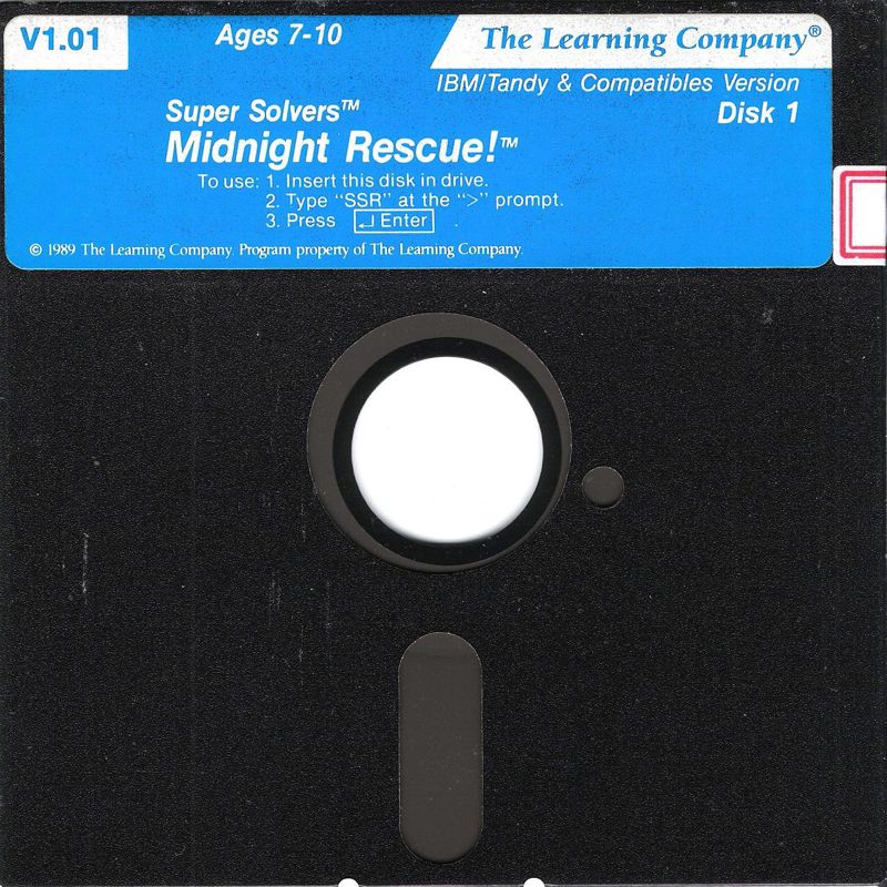 Media for Super Solvers: Midnight Rescue! (DOS) (Dual Media release): 5.25" Disk (1/2)