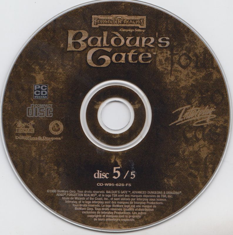 Media for Baldur's Gate (Windows) (French Internet version): Disc 5