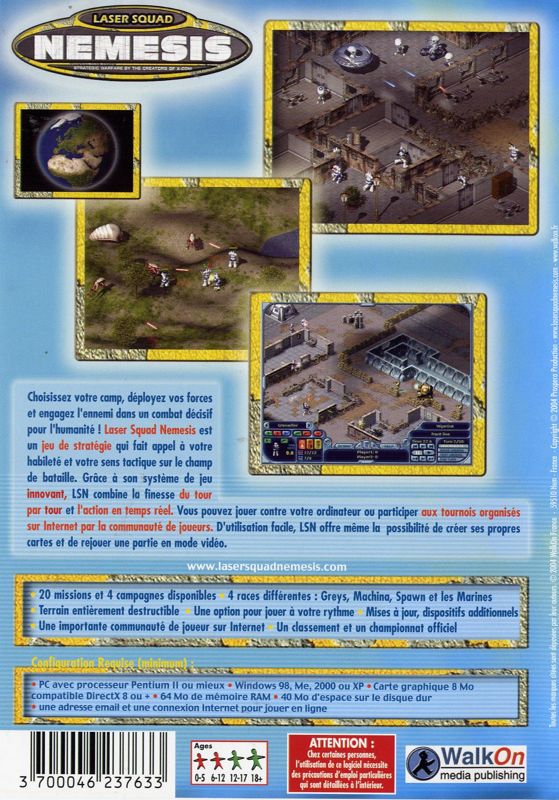 Back Cover for Laser Squad: Nemesis (Windows)