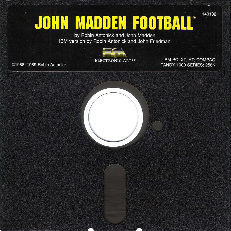 Media for John Madden Football (DOS) (5.25" Release (with NFLPA Players Disk)): Program Disk