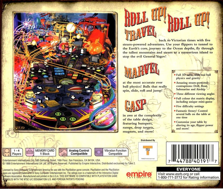 Back Cover for Pro Pinball: Fantastic Journey (PlayStation)