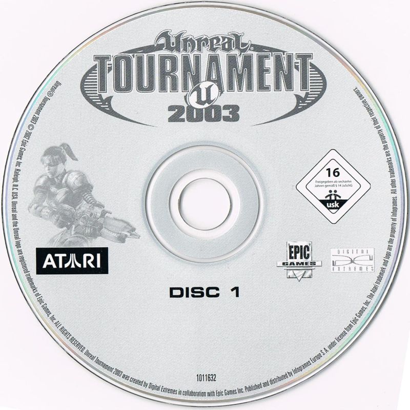Media for Unreal Tournament 2003 (Linux and Windows) (Software Pyramide release): Disc 1/3