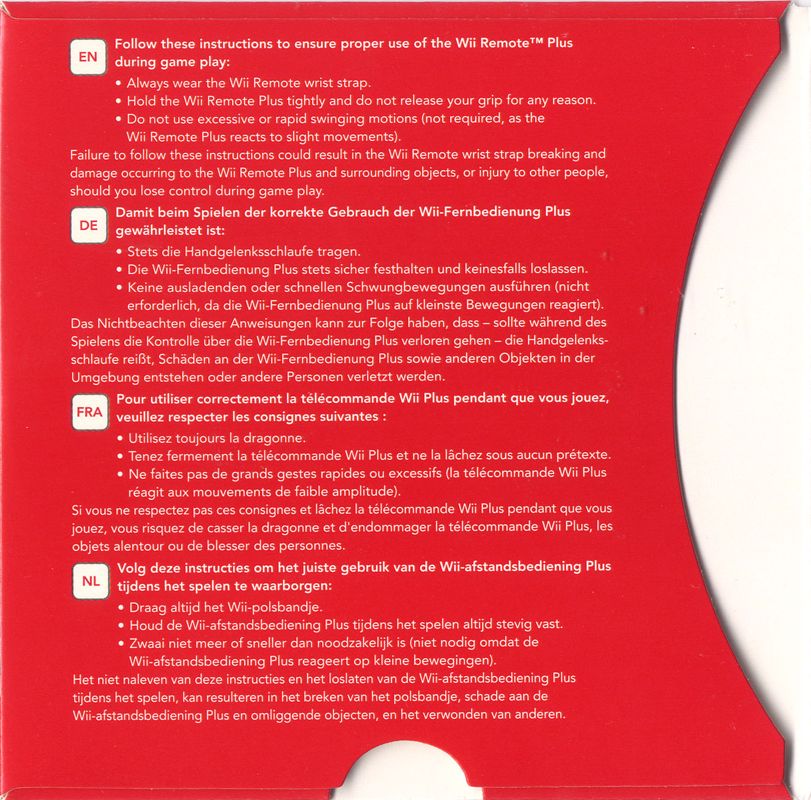 Other for New Super Mario Bros. Wii (Wii) (Bundled with Red Wii Console Limited Edition 25th Anniversary of Super Mario Bros): Sleeve - Inside Left