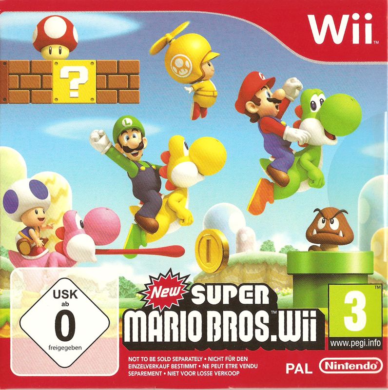 Other for New Super Mario Bros. Wii (Wii) (Bundled with Red Wii Console Limited Edition 25th Anniversary of Super Mario Bros): Sleeve - Front