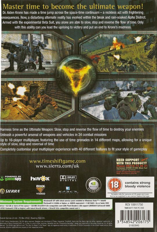 Back Cover for TimeShift (Windows)