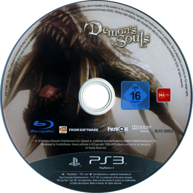 Media for Demon's Souls (Deluxe Edition) (PlayStation 3)