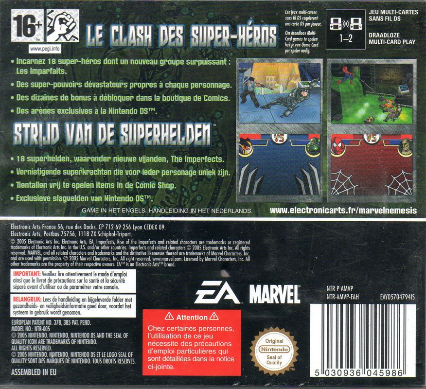 Marvel Nemesis: Rise of the Imperfects cover or packaging material ...