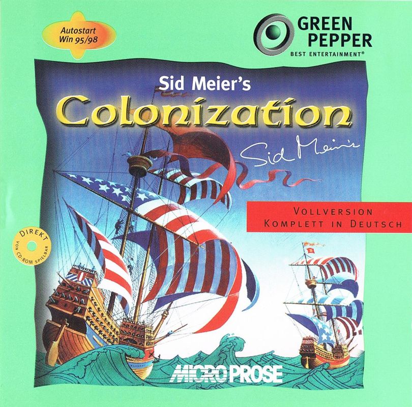 Front Cover for Sid Meier's Colonization (DOS) (Green Pepper release (#69))
