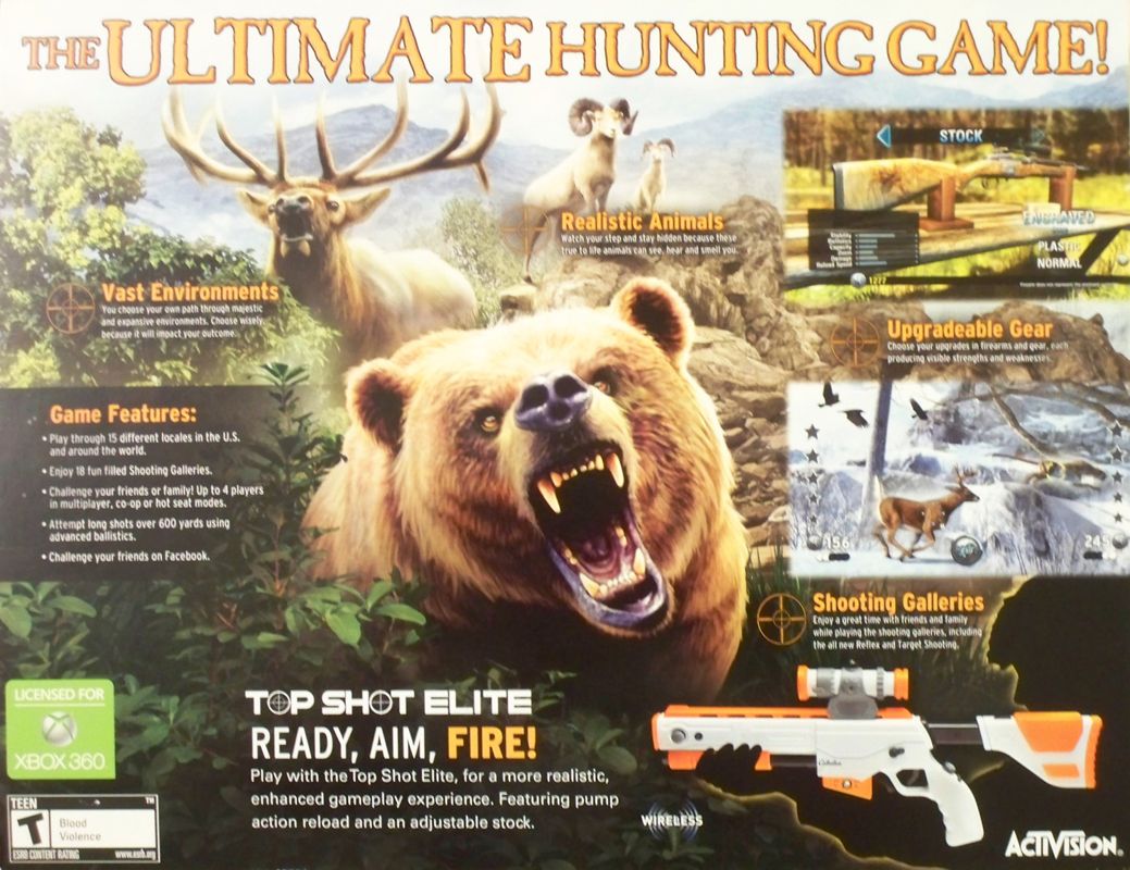 Back Cover for Cabela's Big Game Hunter 2012 (With Top Shot Elite) (Xbox 360)