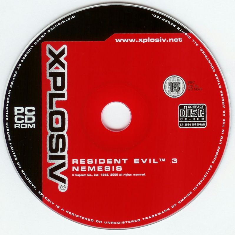 Media for Resident Evil 3: Nemesis (Windows) (Xplosiv release)