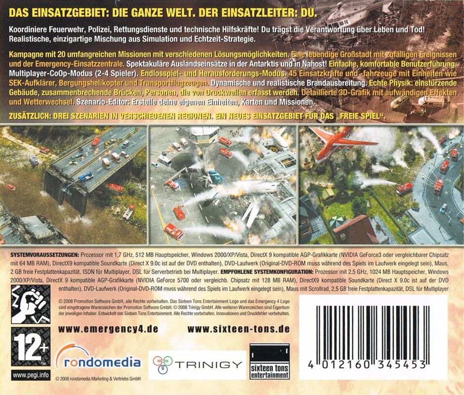 Back Cover for 911 First Responders (Windows) (Software Pyramide release)